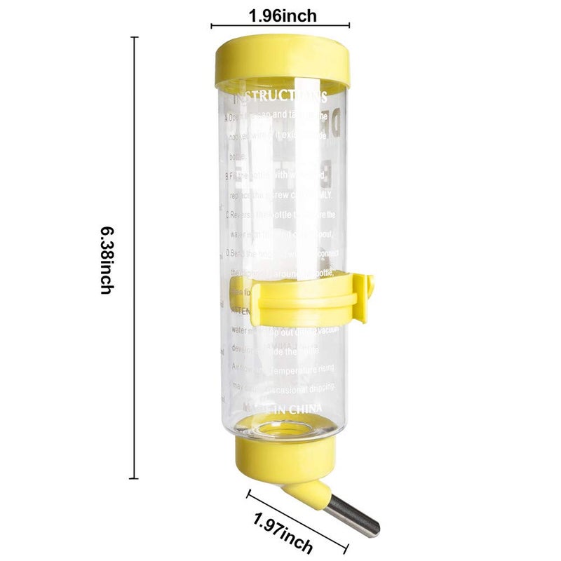 Depets 2PCS 8.45 oz No Drip Small Animal Water Bottle, Cage Water Bottles for Small Pet/Bunny/Ferret/Hamster/Guinea Pig/Rabbit - Image 2